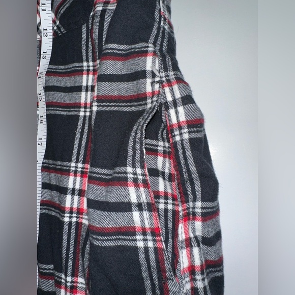 Boston Traders Men’s Sherpa Lined Shacket Jacket Black White Red Plaid Size M - Picture 9 of 11